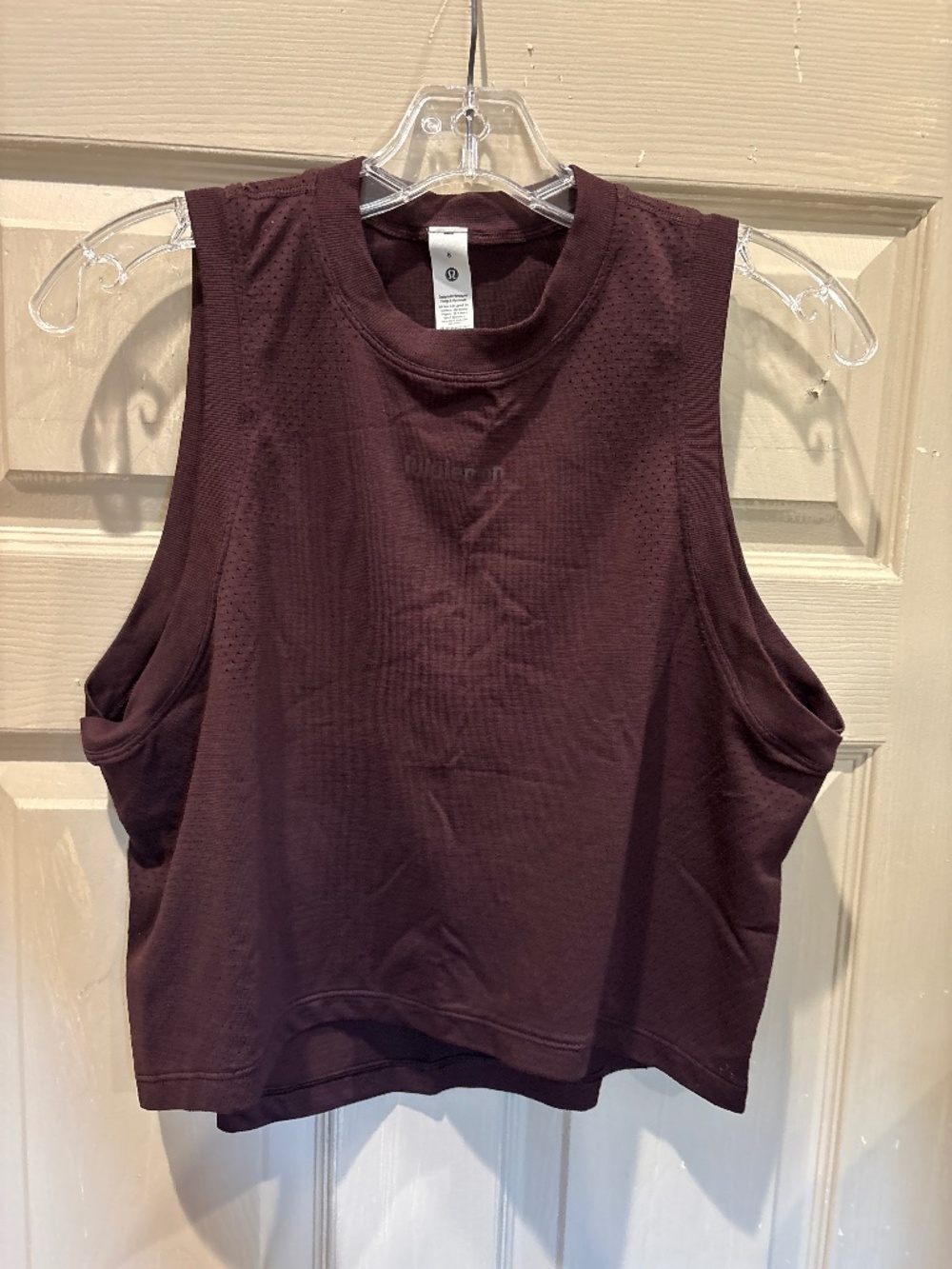 NWT Lululemon Swiftly Cropped Oversized Tank Top - Goodnight Plum Size 8